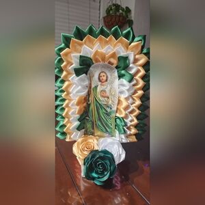 Religious ST JUDAS TADEO Ribbon Flowers